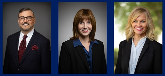 New leadership team Joe Hodges, Tammy Powell, and Stacy Coleman.