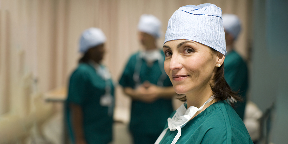 surgeon getting ready to head to the O.R.