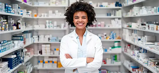 smiling pharmacist