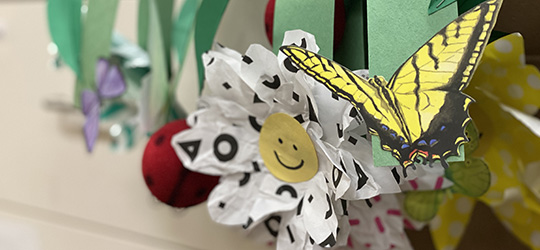 paper flower and butterfly