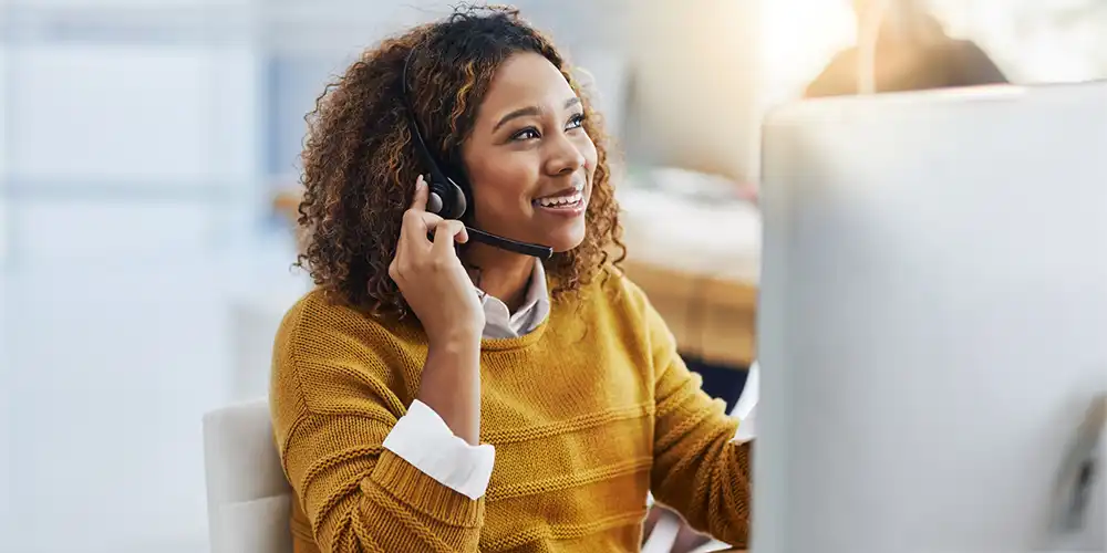 non-nursing staff member on phone