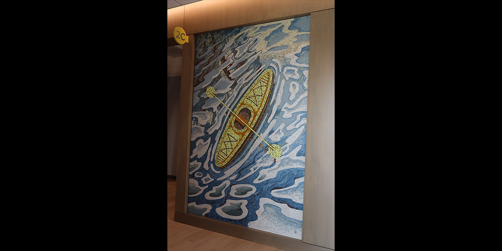 Mosaic of kayak