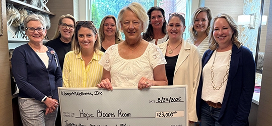 Women4Wellness presents check from golf tournament