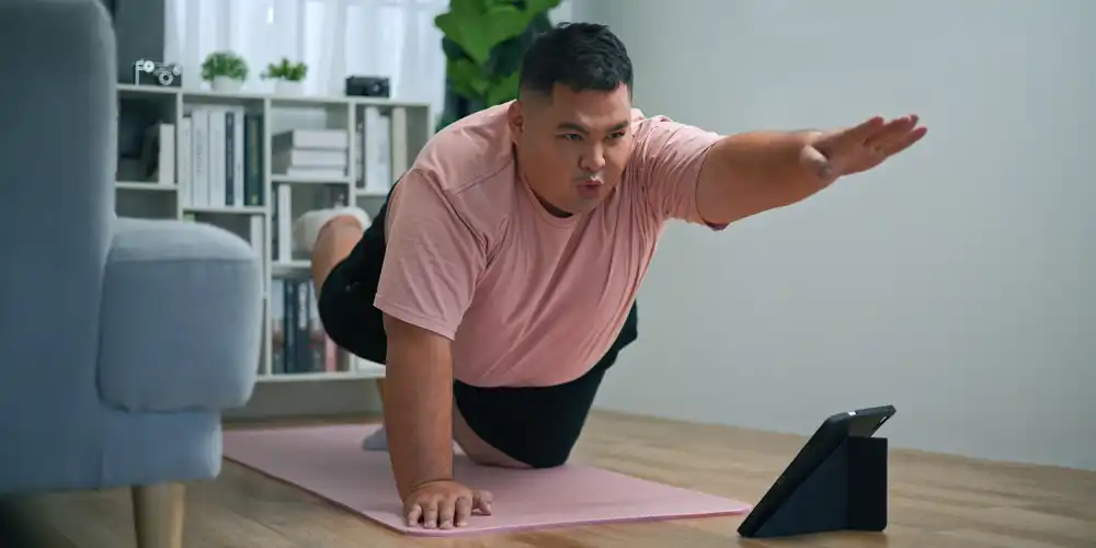 Man doing Yoga