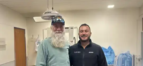 Patrick Koch and Dr. Cabrera