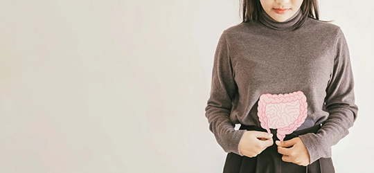 woman with colon graphic