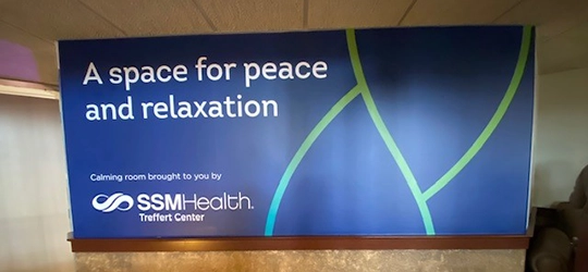 calming room sign at ssm health treffert center