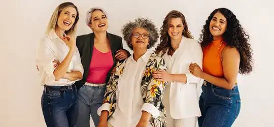 group of women from their 20s to their 60s