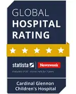 Newsweek and Statista 5-Star Global Hospital Rating for SSM Health Cardinal Glennon Children's Hospital.