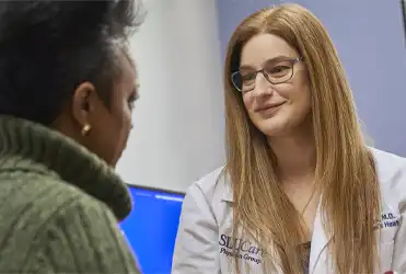 Provider consulting patient