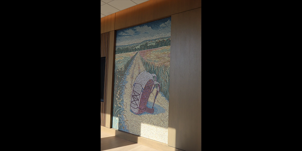 Mosaic of backpack