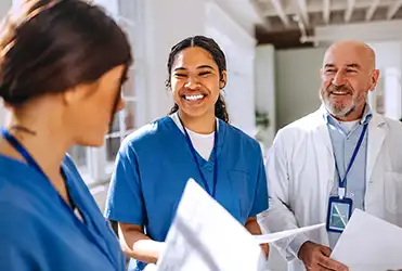 group of nurses and doctors