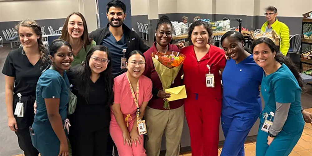 residents appreciating cafeteria workers at SSM Health St. Anthony Hospital - Oklahoma City