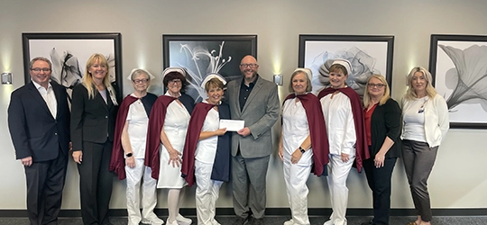 South-Central Illinois Nurse Honor Guard presenting donation.