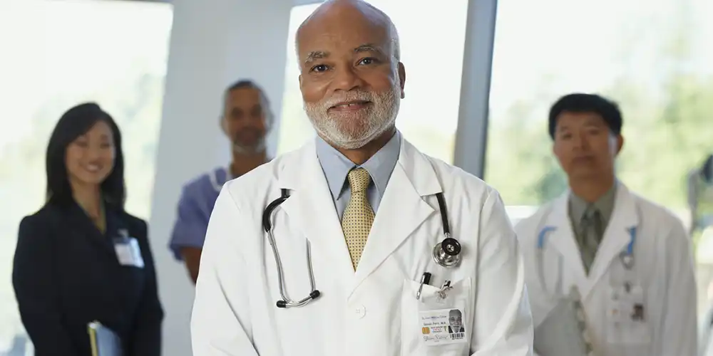 providers smiling at camera